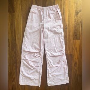 VTG pink ruched wide-leg low-rise sporty pants: fits S-M: total Spice Girls vibe